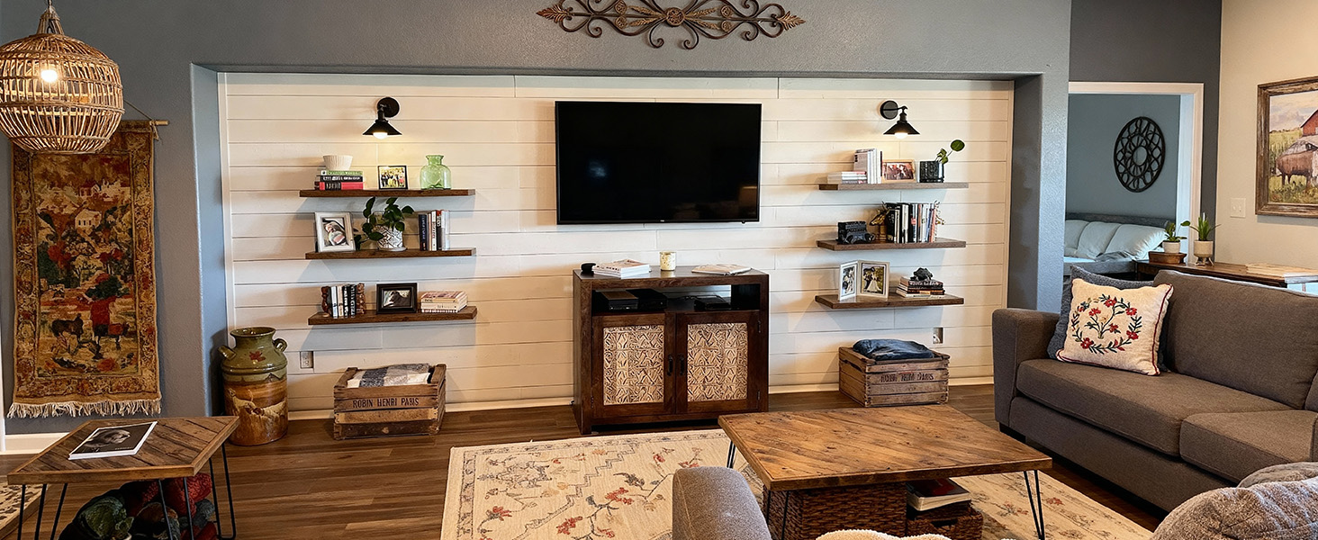 floating TV shelves