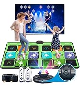 FWFX Wireless Dance Mat for TV, 2-Player Musical Electronic Dancing Pad for Kids & Adults, for Fa...