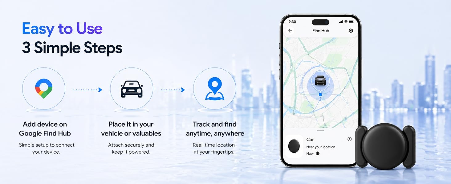 GPS Tracker for Vehicles,Magnetic Waterproof Car Tracker