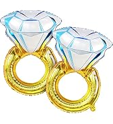 KatchOn, Huge Diamond Ring Balloons - 26 Inch, 2 Pieces | Wedding Ring Balloon for Bridal Shower ...