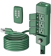 BN-LINK Outdoor Power Stake Timer, 100FT Wireless Remote Control, Dusk to Dawn Sensor for Outdoor...