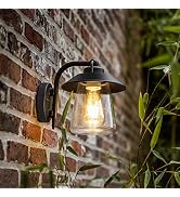 LUTEC Outdoor Indoor Wall Lantern, Farmhouse Barn Wall Sconce Lighting Fixture,Matte Black Finish...