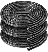 UpUGo 3 Pair Waxed Round Shoe Laces, 3/32" Thin Formal Business Oxford Shoelaces for Men or Women...
