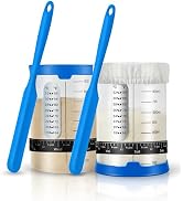 Adodeen Sourdough Starter Jar,Sourdough Starter Kit – 2 Pack 35oz Organic Sour Dough Glass Jars W...