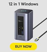 Baseus Nomos Air 12-in-1 Docking Station with 2 Monitors for Windows | Docking Station with 4K HD...