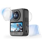 Flymile Lens Guard + 2 Pack Screen Protector for DJI Osmo 360, PC Lens Protector Cover HD Tempere...
