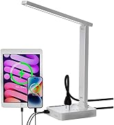 cozoo LED Desk Lamp with USB Charging Ports and Type C Port,2 AC Outlets,9 Lighting Modes,Touch/M...