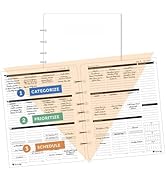 Planner Pad 7 Hole Loose Leaf 3-Tier Funnel Down 12 Month Medium Size Organizer, July 2026 – June...