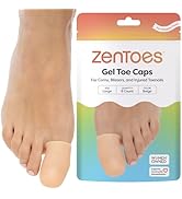 ZenToes Gel Toe Caps – Silicone Toe Protectors for Cushioning & Nail Coverage – Relief from Missi...