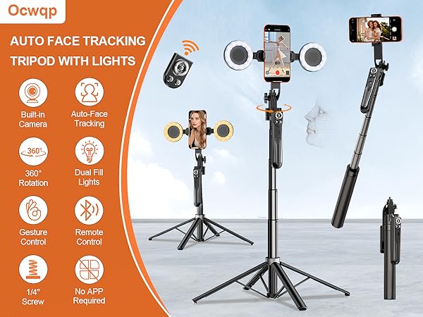 auto face tracking tripod