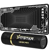Hystar Extended Gaming Mouse Pad | 5mm Thick, Waterproof Surface, Smooth Polyester Fabric, and Na...