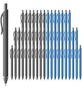 JIMMIDDA Pens Bulk, 52 Pack Ballpoint Black & Blue Ink, 1.0MM Medium Point Bluk Retractable for S...
