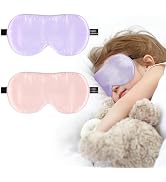 Silk Sleep Eye Mask for Kids, 100% Real Natural Pure Silk Sleeping Masks, Blindfold Sleep Eye Cov...