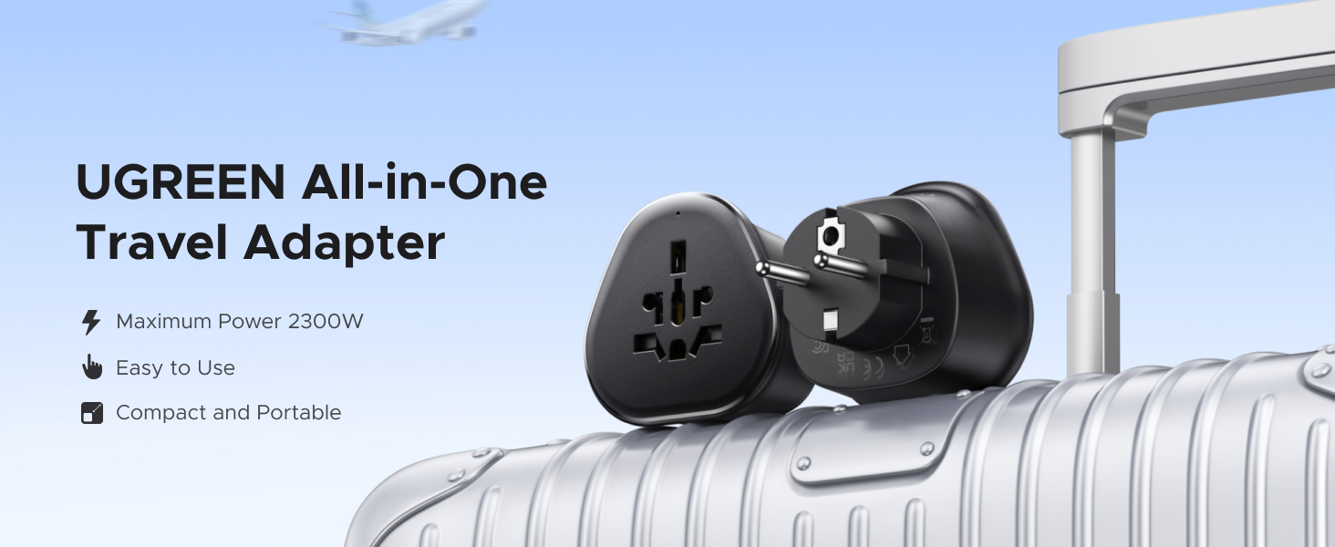 UGREEN eu plug Travel adapter