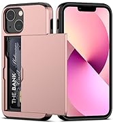 Nvollnoe for iPhone 13 Mini Case with Card Holder Heavy Duty Protective Dual Layer Shockproof Hid...