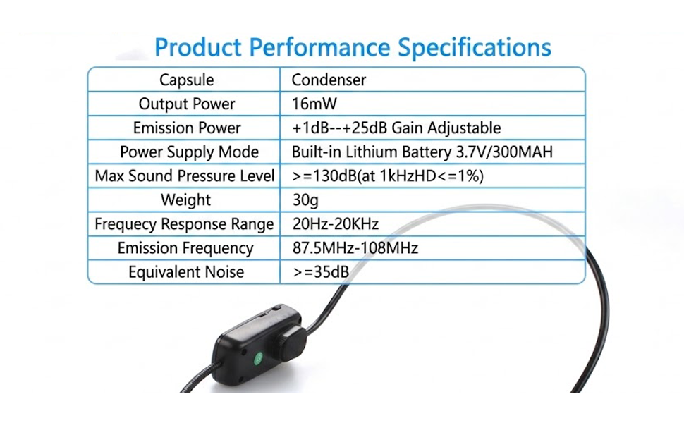 wireless presentation microphone for church classroom conference and tour guide