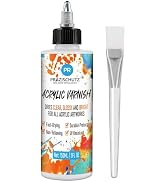 PRAZISCHUTZ Acrylic Varnish for Acrylic Painting - Glossy, Water-Based Protective Finish for Art,...