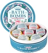 BlissfulOasis Bath Bombs Gift Set, 7 Packs Bubble & Spa Fizzies Relaxation Aromatherapy with Esse...