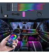 WEBUPAR Dreamcolor Interior Car Lights, 10 in 1 Car LED Strip Lights with APP Control and 213 Col...