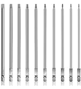 Rocaris 10pcs 6 In T6 - T40 Security Torx Bit Set - Torx Star Drive Security Screws - S2 Steel, 1...