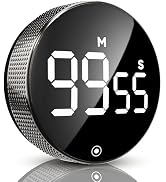 Eshome Digital Kitchen Timers, Magnetic Visual Timer Large LED Display Magnetic Countdown Countup...