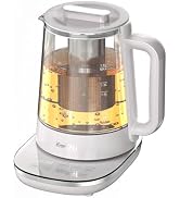 ICOOKPOT Glass Electric Kettle with Tea Infuser and Temperature Control,1.5L Titanium & Stainless...