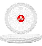 EBIGIC Paper Plate Holders, 8 Packs 10 Inch paper plate holders reusable white Plastic Heavy Duty...