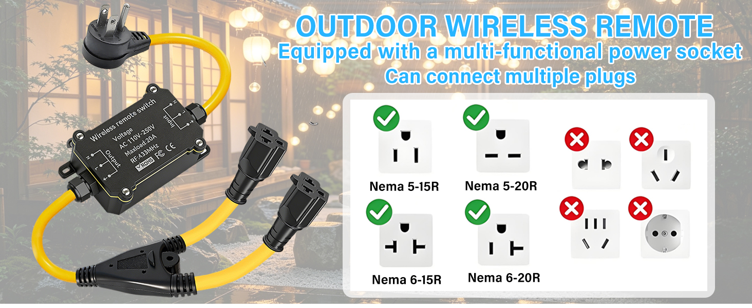 long range remote control outlet