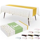 Smiry Plastic Table Cloth Disposable 3 Pack, 54 x 108 Inch Rectangle Waterproof Tablecloth, Print...