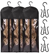3PCS Extra Long Hair Extension Holder - Wig Storage Bags & Hanger for Multiple Wigs & Accessories...