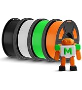 TECBEARS PLA 3D Printer Filament, 4KG PLA Filament 1.75mm, Neatly Wound 3D Printing Filament, Dim...