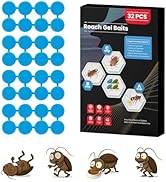 32 Pack Roach Killer Indoor Infestation Roaches Gel Bait Stations, Powerful Cockroach Killer Indo...