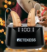 Retekess TE201 Hearing Aids for Seniors, Gift for Parents, Beginners & Backup, Safe&Clear Sound,M...