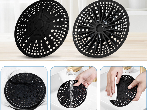 black shower drain