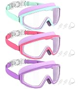 NSSIW Swim Goggles Swimming Kids-Goggles: Anti Fog No Leak with Nose Clip Earplugs for Girls Boys...