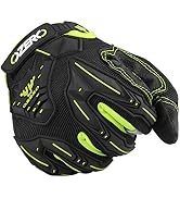 OZERO Motorcycle Gloves Deerskin Suede Leather Palm with Impact Protective Big Gel - Hyflex Extra...