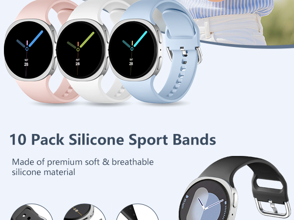 DaQin 10 Pack Bands for Galaxy Watch 8 Classic Band