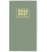 Pocket Calendar 2025-2027, Monthly Purse Planner (6.7" x 3.7") Runs from July 2025 to December 20...
