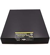 Lineco, 16x20x3 Black Museum Archival Storage Box, Drop Front Design. Acid-Free with Metal Edge. ...