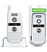 Wireless Intercom Doorbell,Battery Operated Doorbells with Speaker,4900ft Range Two Way Communica...
