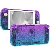 eXtremeRate Glitter Gradient Translucent Bluebell & Blue DIY Replacement Shell for Nintendo Switc...