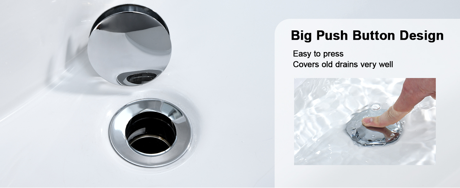 Silver bathroom sink stopper