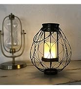 pearlstar Hanging Solar Lights Outdoor - Solar Table Light Waterproof Decorative with Candle Warm...