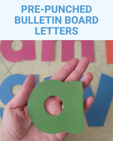 pre-punched bulletin board letters