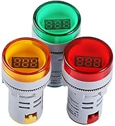 DROK AC Voltage Display, 3pcs Digital LED Display Voltmeter AC 50-500V Voltage Meter Monitor 110v...