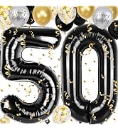 50th Birthday Decorations for Men Women, 40 inch 50 Balloon Numbers, 18 pcs 12 inch 50th Birthday...