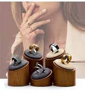 Oirlv Solid Wood Ring Display Stand Ring Holder SM094