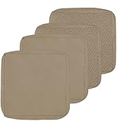 Easy-Going Waterproof Patio Cushion Covers ONLY Cover 24x24x4 inch 4 Pack Replacement Non-Slip Ou...