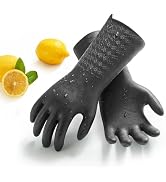 Vgo... Men's Work Gloves,Abrasion & Tear Resistant,for Construction, Cement, Sewage, Drain Cleani...