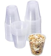 Jaluxing 500 Count 5 oz Crystal Clear Disposable Plastic Cups Bulk PP Cups for Parties, Water, Wi...